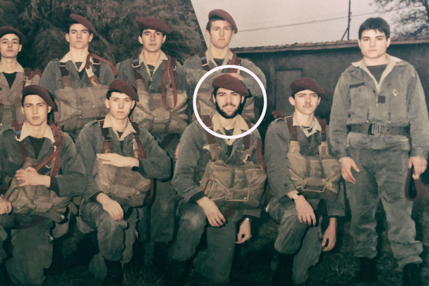 Jean-Noël Naturel jeune parachutiste au service militaire